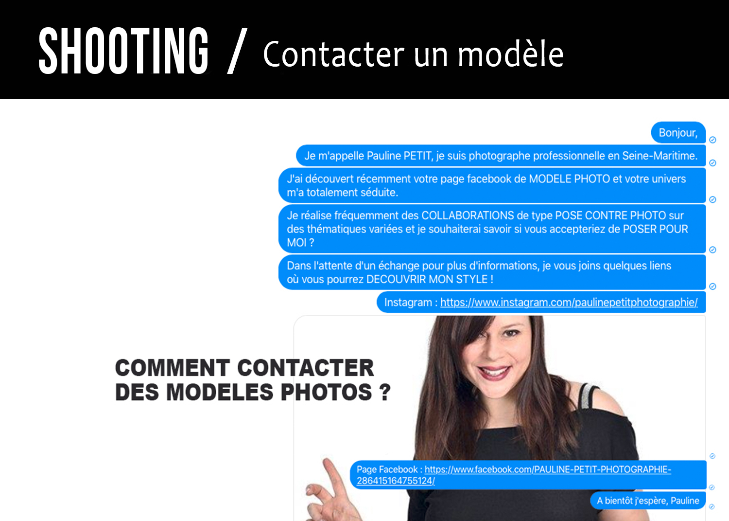 Comment contacter des modèles photos ? Exemples et messages types. Foto Foto bild
